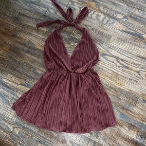 MOD Halter Maroon dress small